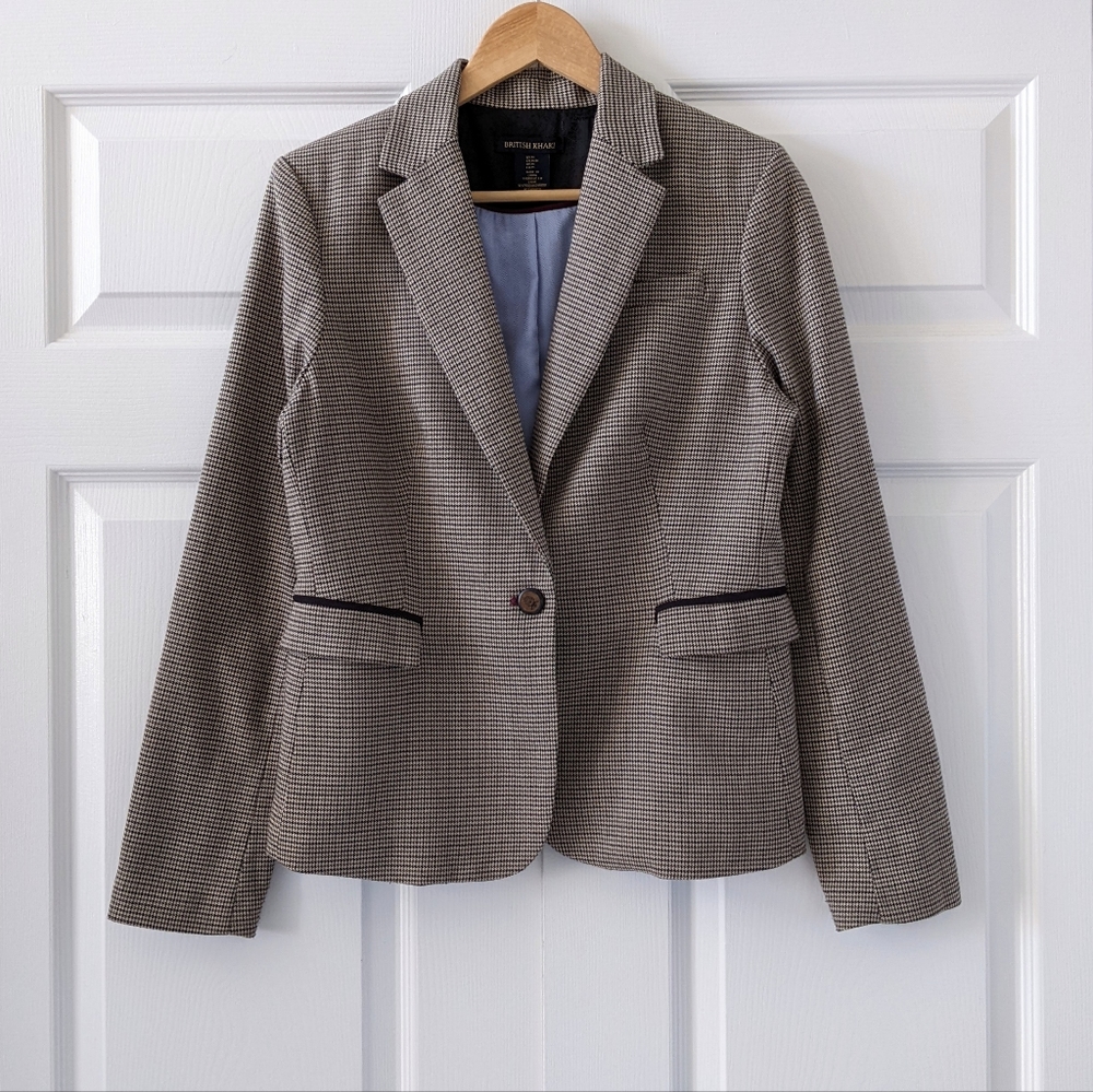 Kiawah Khaki Houndstooth Linen Gentleman’s Jacket